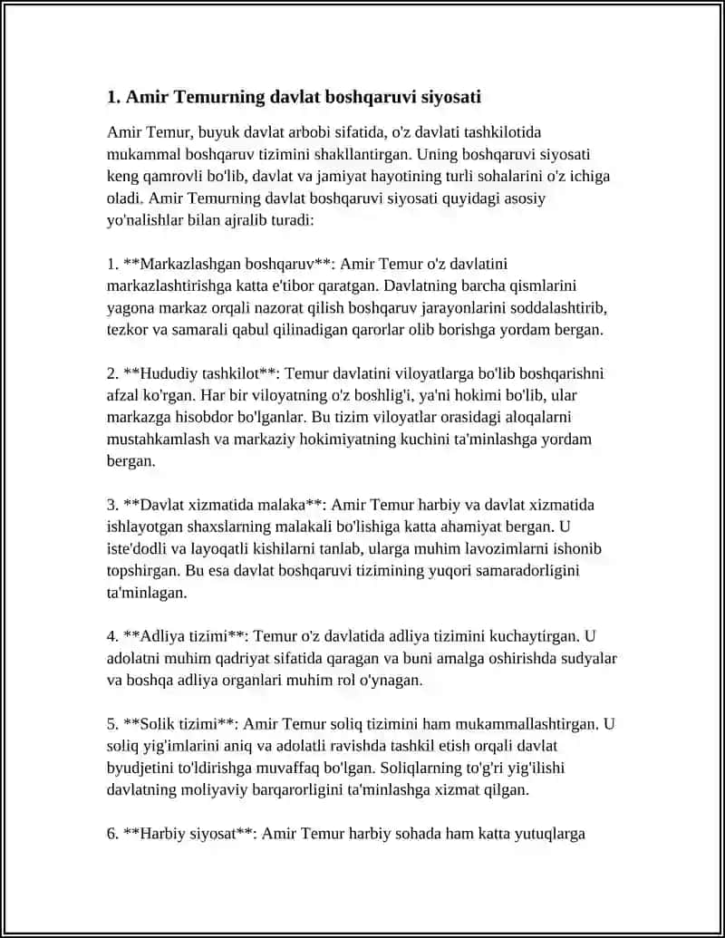 AMIR TEMUR BUYUK DAVLAT ARBOBI 3