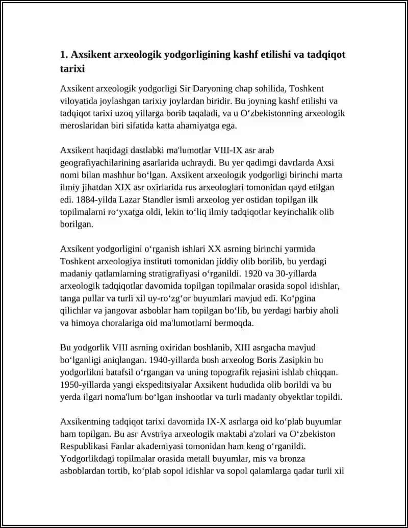 AXSIKENT ARXEOLOGIK YODGORLIGI 3