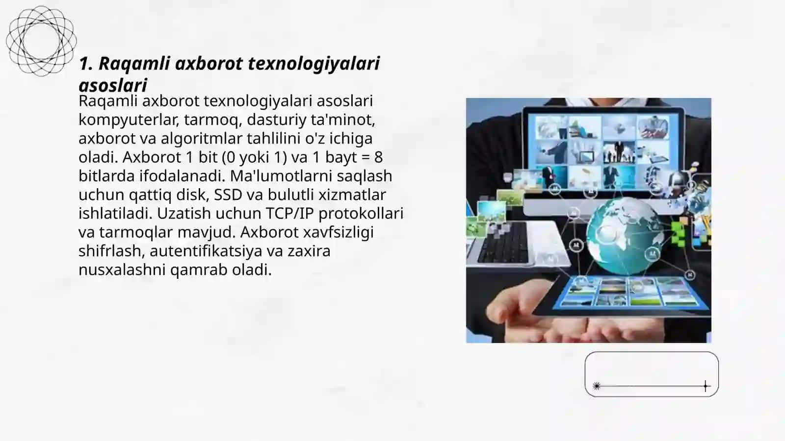 Raqamli axborot texnologiyalari asoslari 3