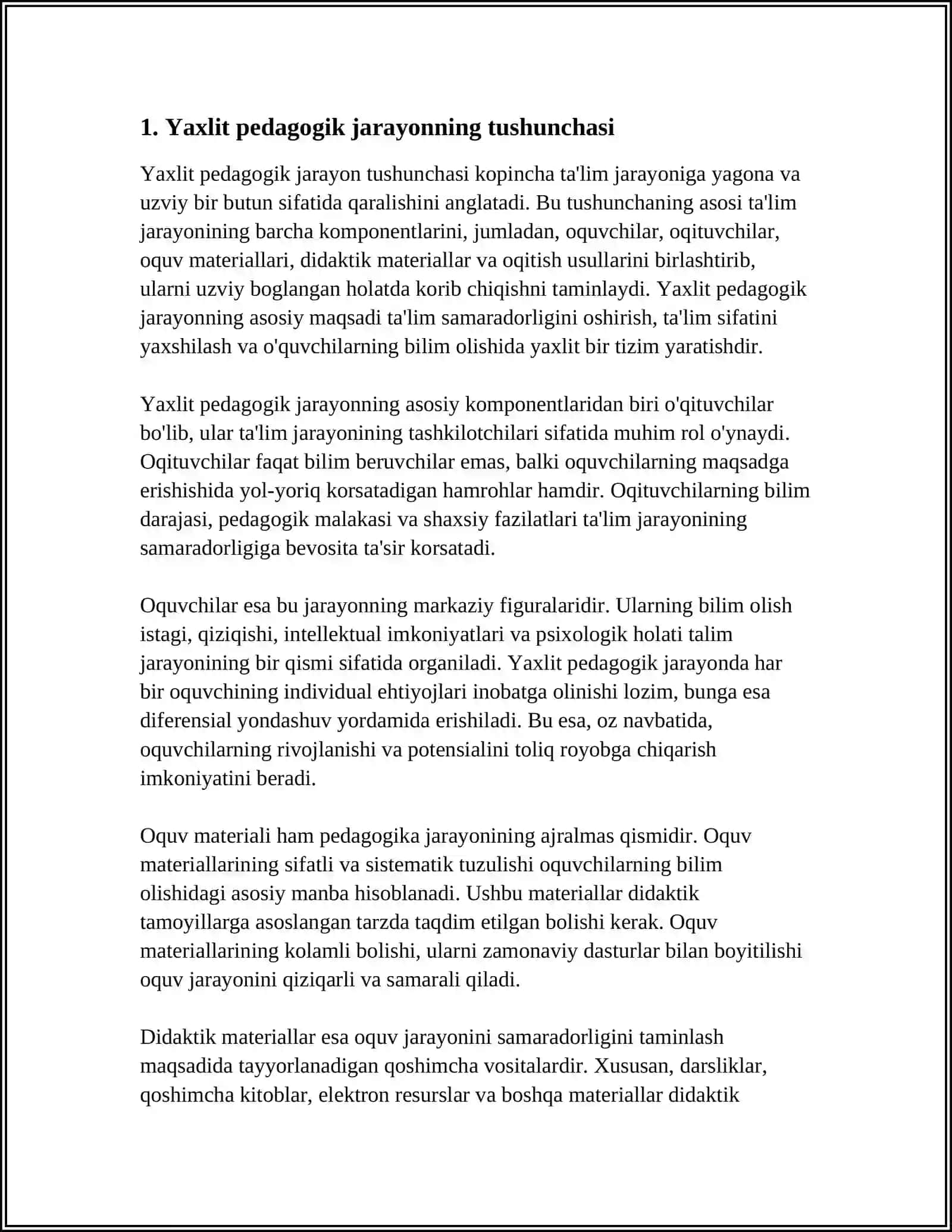 YAXLIT PEDAGOGIK JARAYON BOSQICHLARI 3