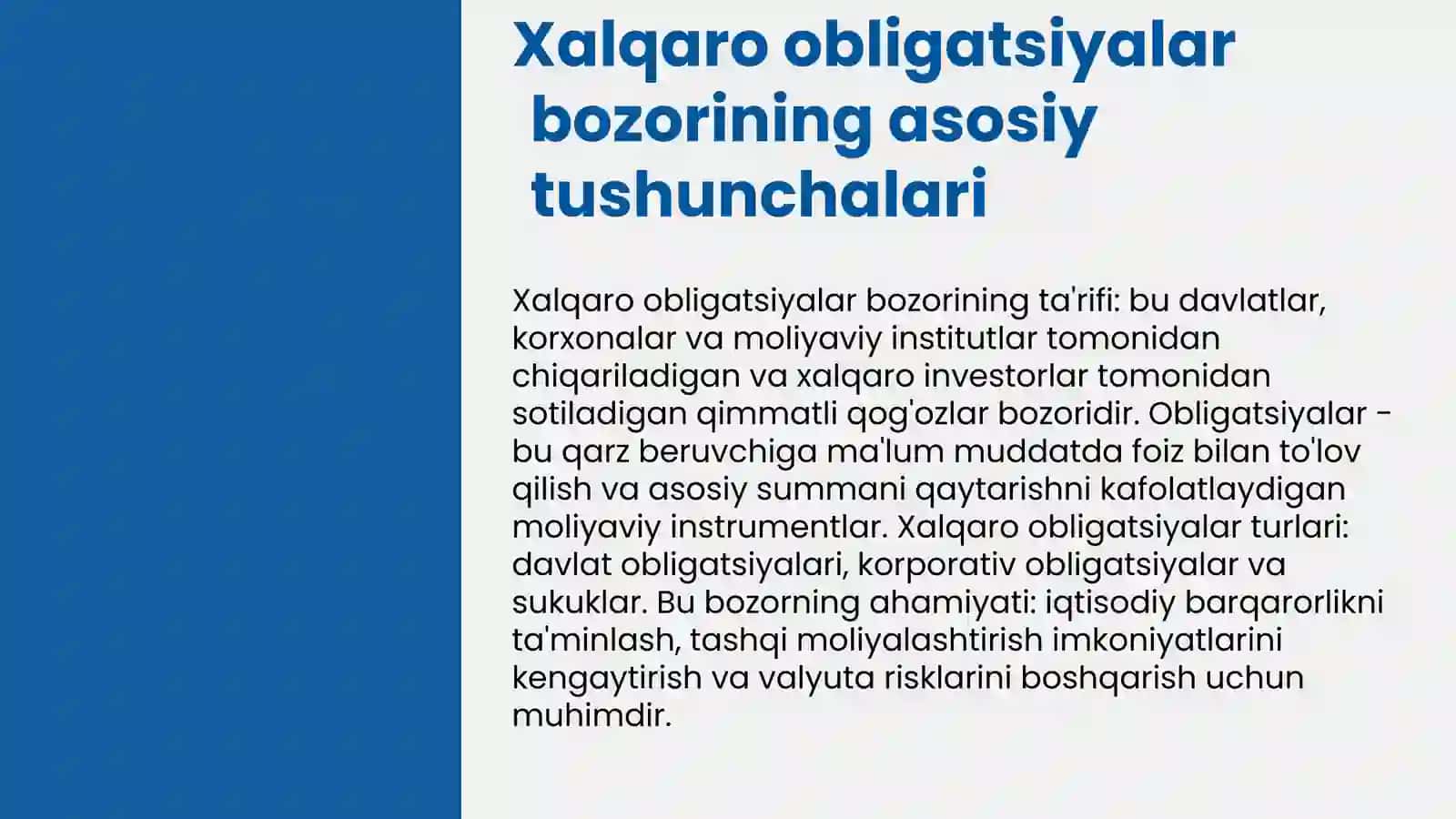 Xalqaro obligatsiyalar bozori va uning rivojlanishi 3