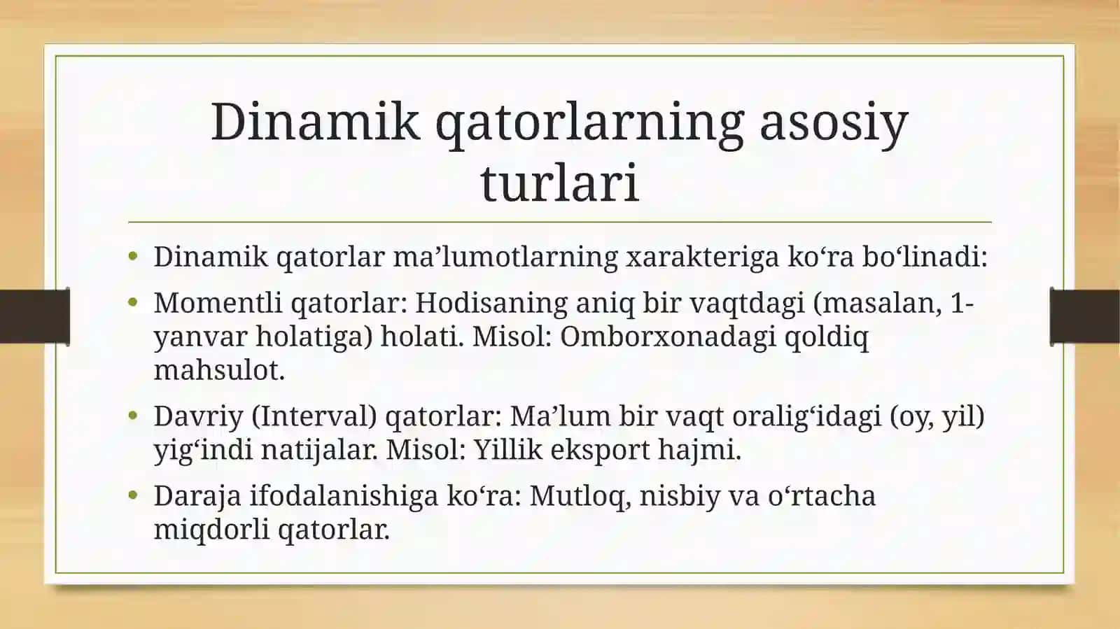 Dinamik qatorlar 3