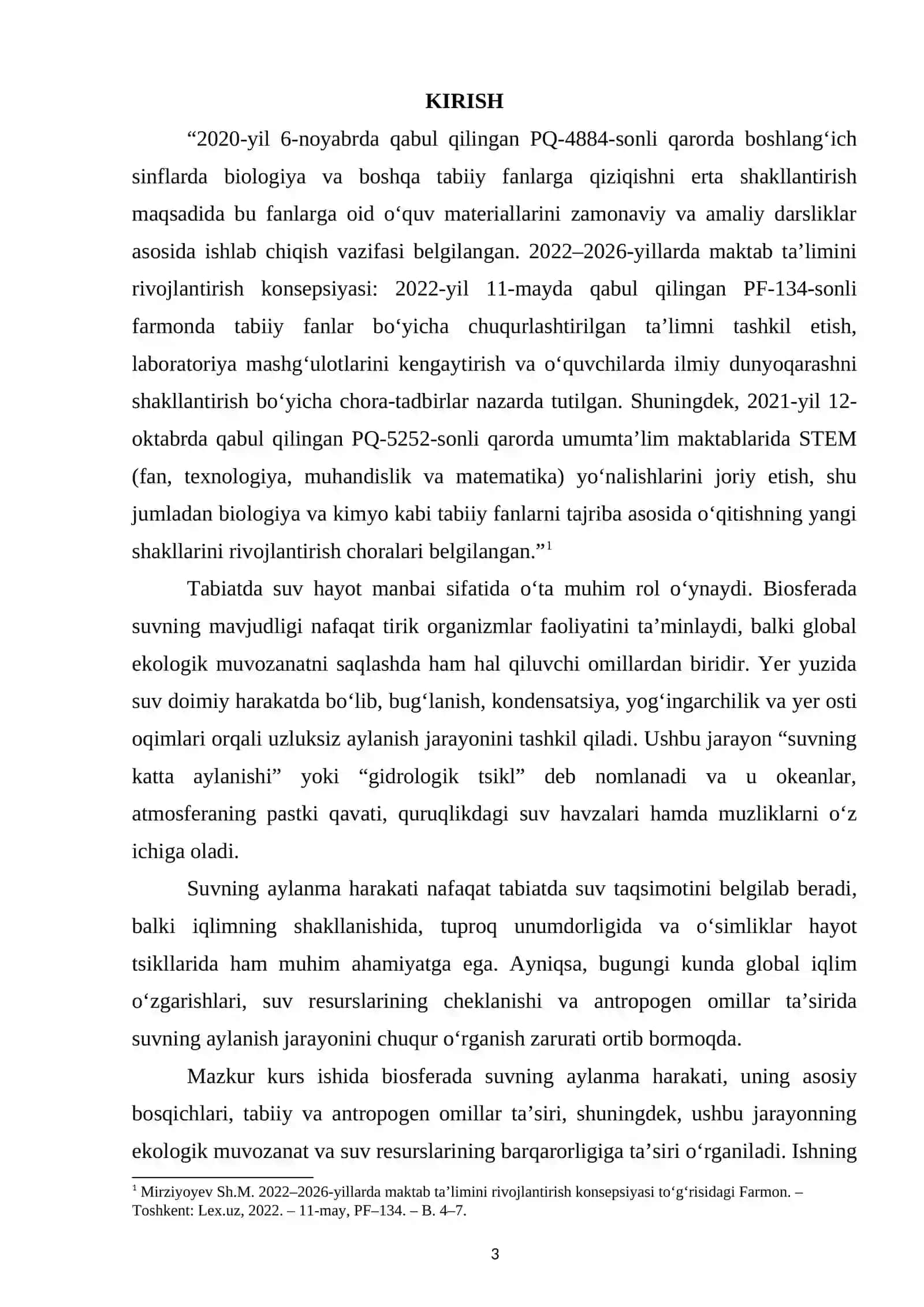 Biosferada suvning aylanma harakati 3