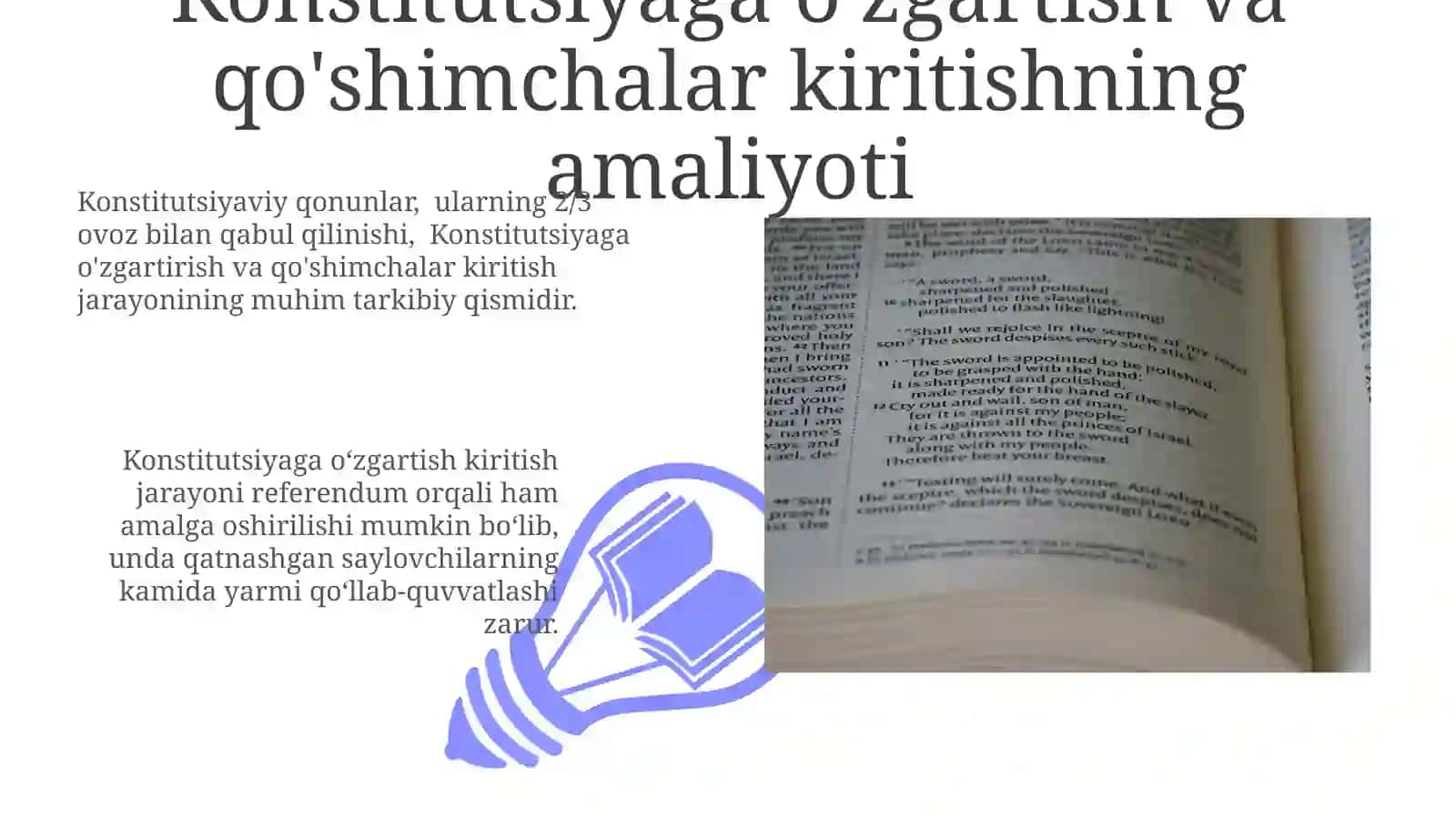 Konstitutsiyamizda o'zgartirishlar va qo'shimchalar kiritish zarurati hamda tartibi 3