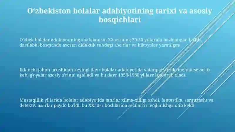 O'zbek Bolalar Adabiyoti 3