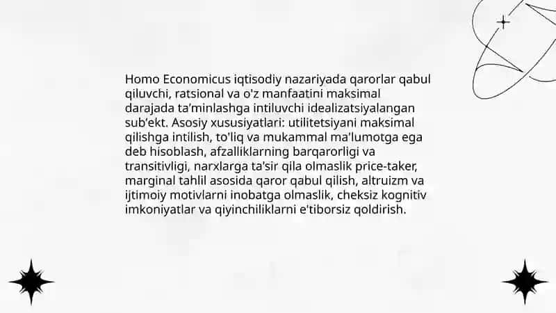 "Homo Economicus" tushunchasi va modeli 3