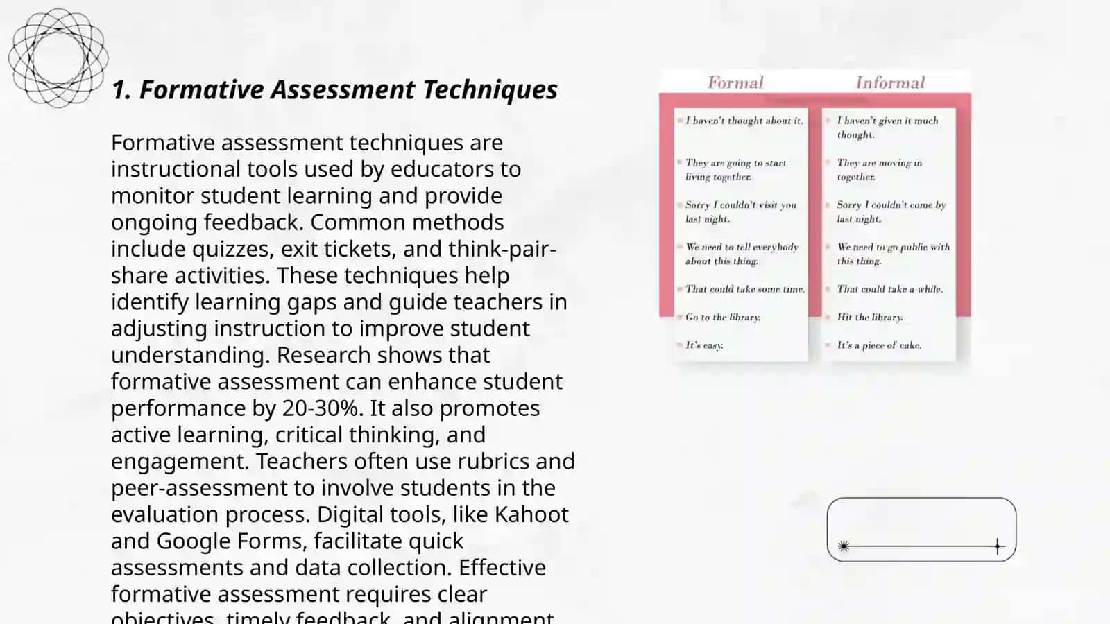 Informal and formal assessment 3