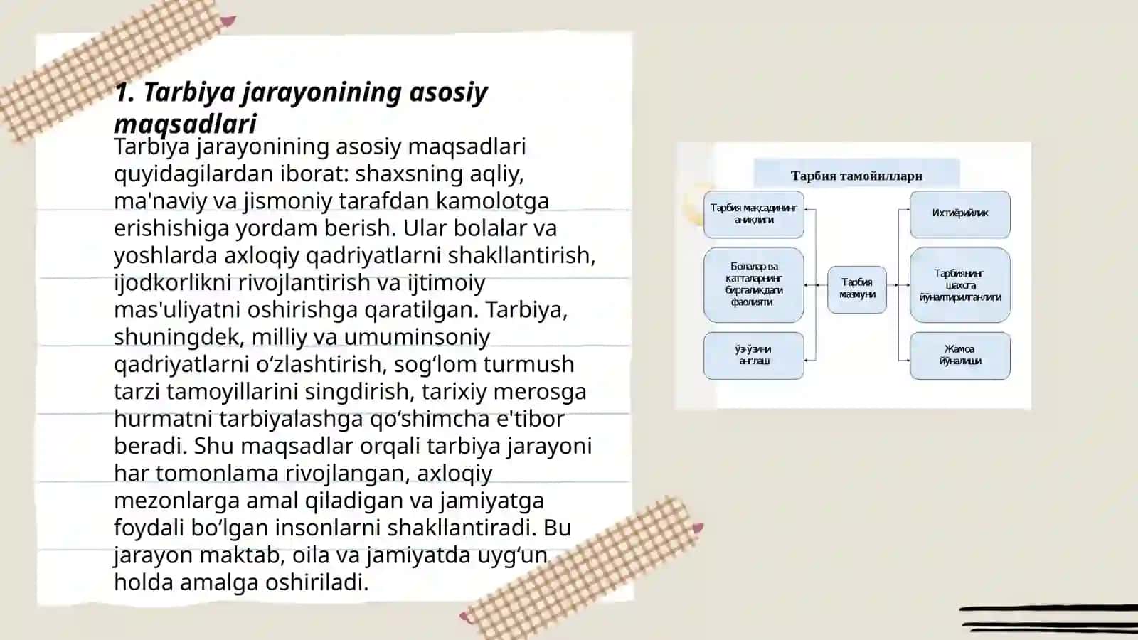Tarbiya jarayonining mohiyati va mazmuni 3