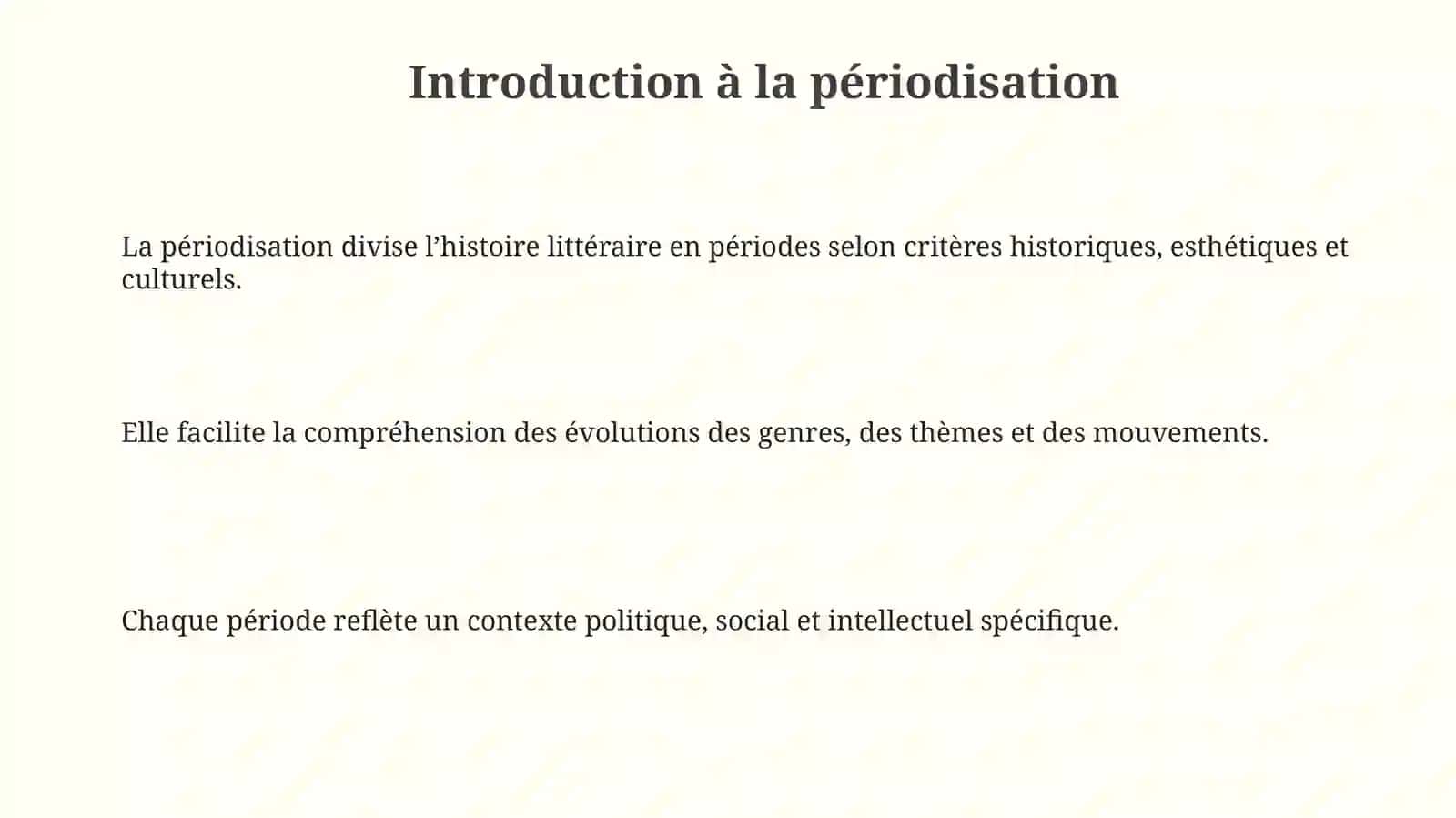 Périodisation de lʼhistoire de la littérature française 3