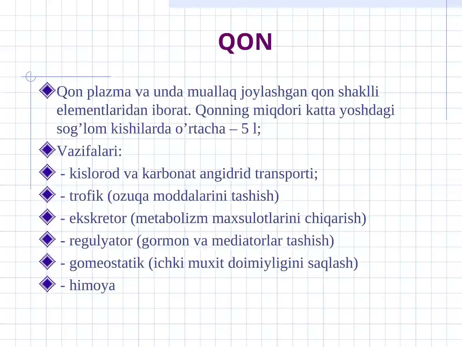 Qon va limfa, QON TARKIBI 3