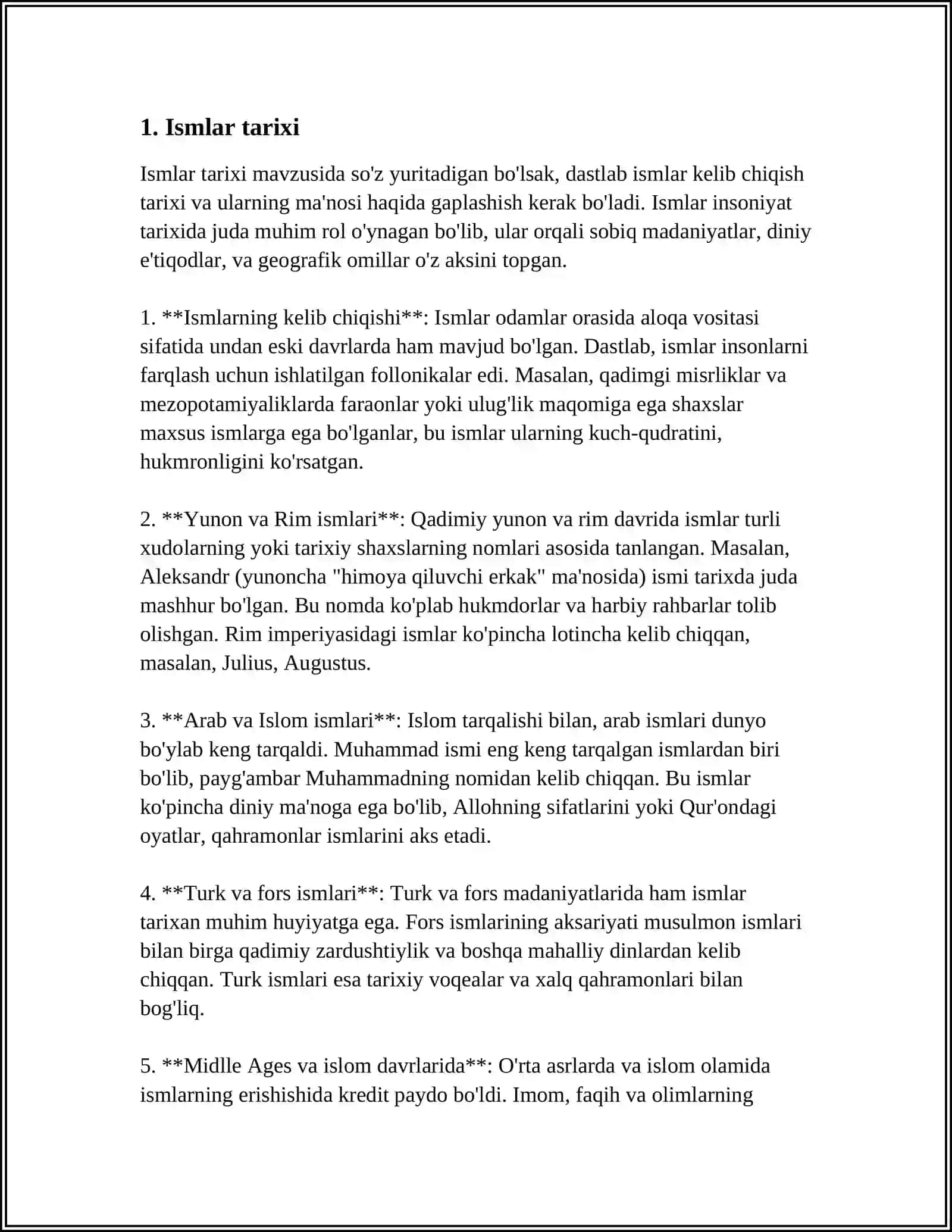 Ismlar tarixi 3