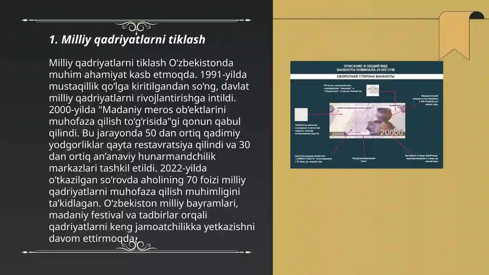 Milliy qadriyatlarni tiklash 3