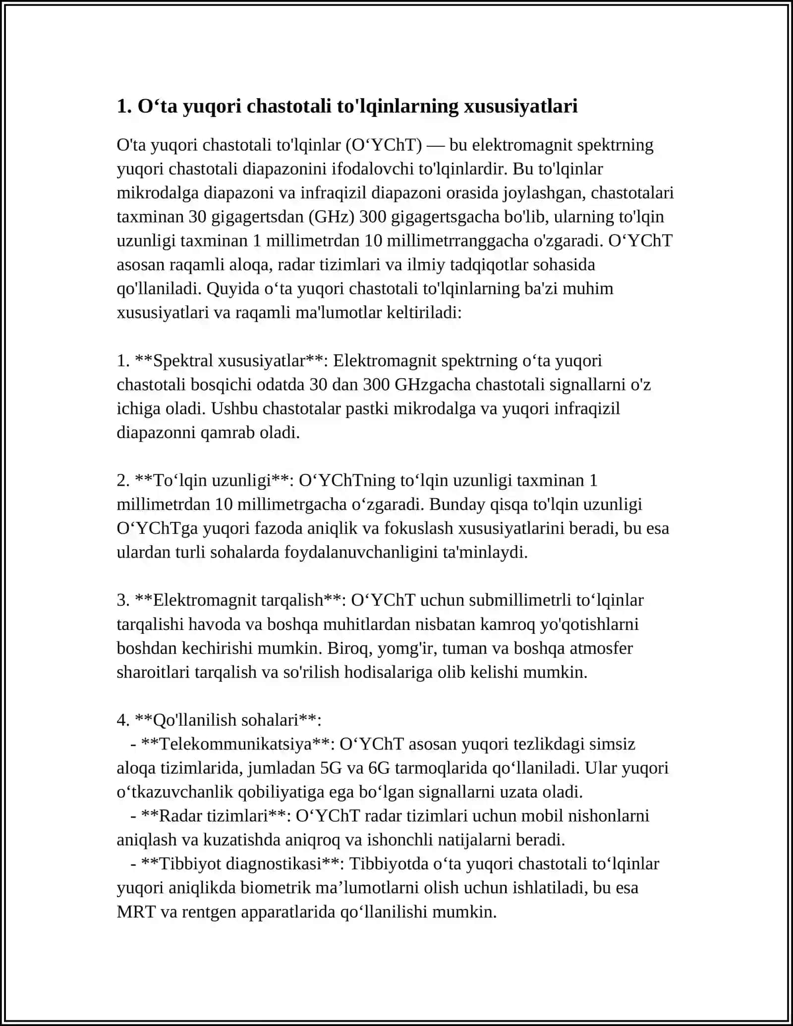 PAST VA YUQORI CHASTOTALI FIZIOTERAPEVTIK APPARATLAR. ULARNI ISHLASHINING FIZIK ASOSLARI 3