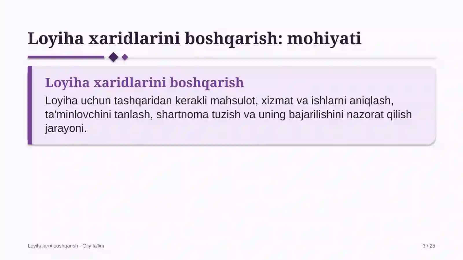 pensiya jamg'armasida loyiha xaridlarini boshqarish 3510 3