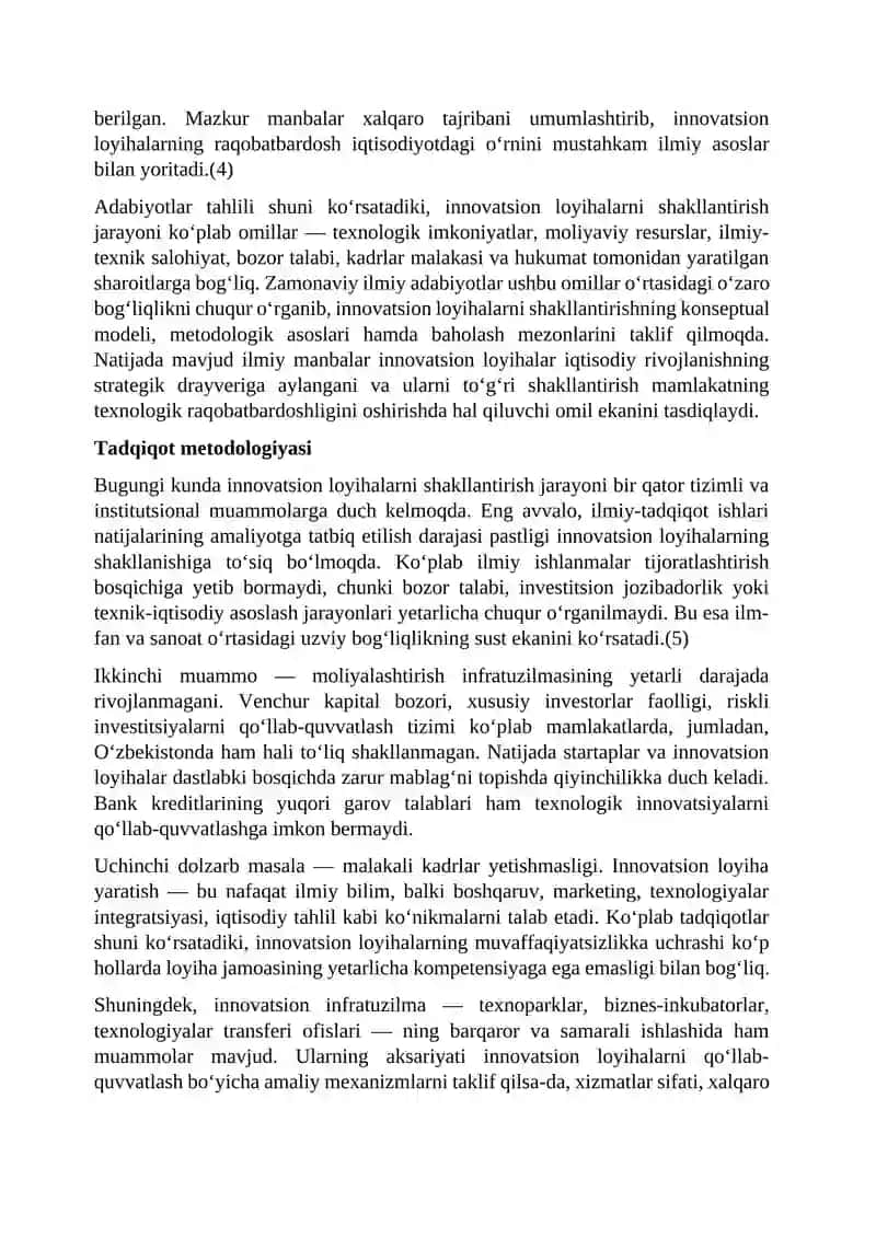 Innovatsion loyihalar va ularni shakllantirish tartibi 3