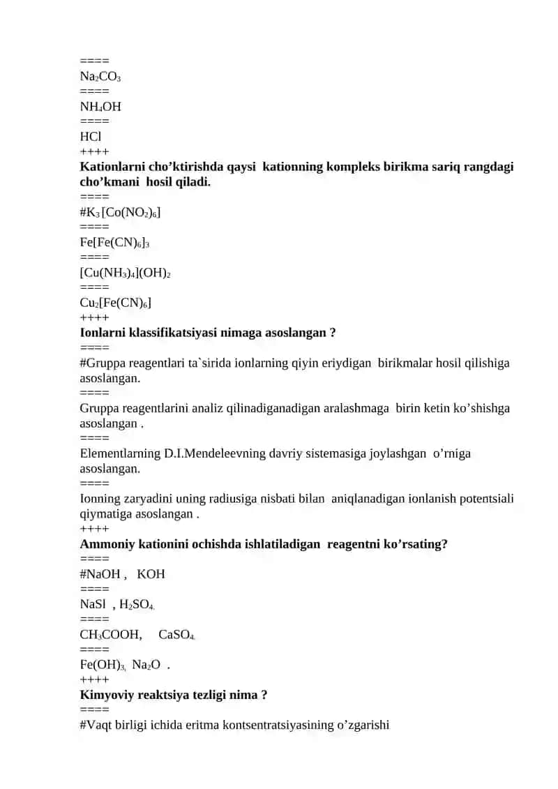 Analitik kimyo fani nimani o’rganadi? 3