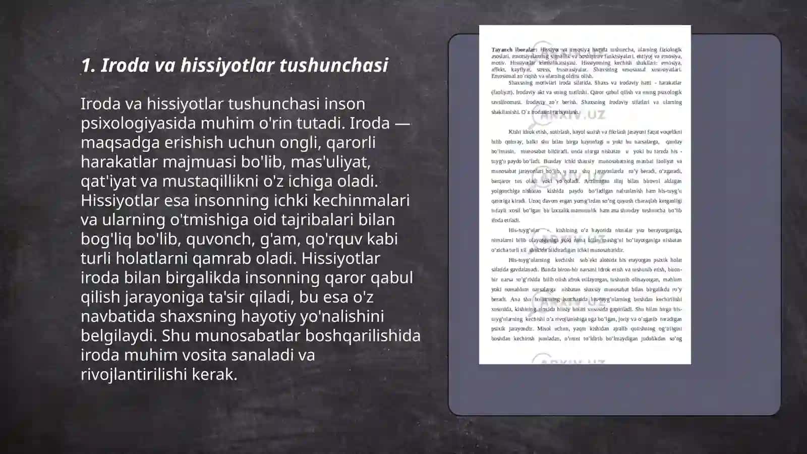 Iroda va hissiyotlar tushunchasi 3