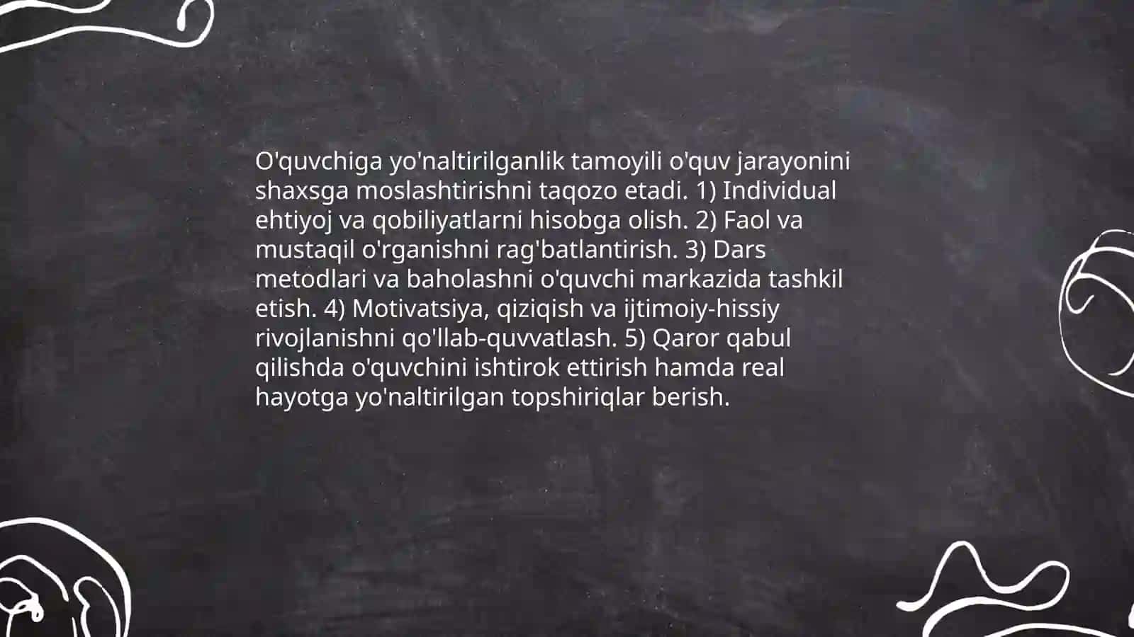 Pedagogik texnalogiyalarning tamoyillari 3