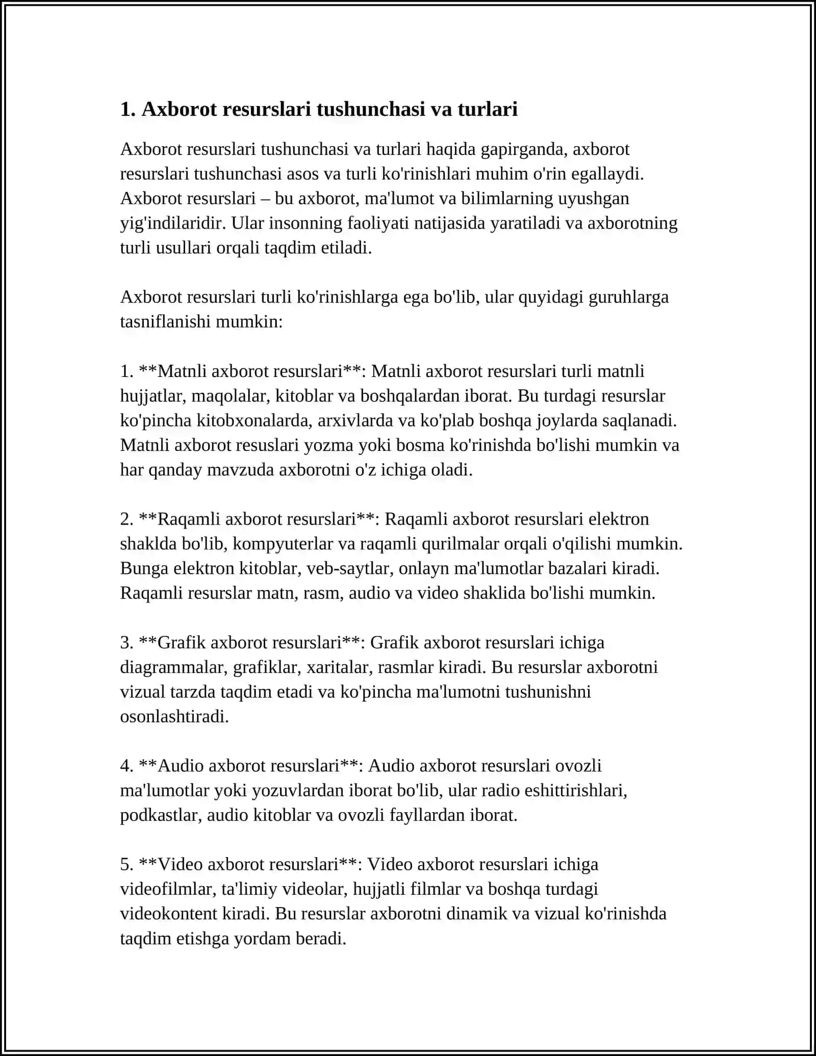 AXBOROT RESURSLARINI TASNIFLASH 3