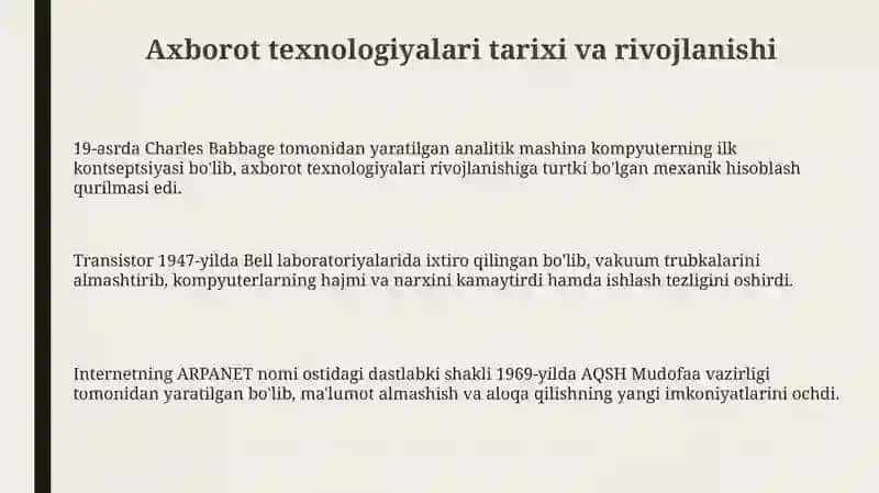 Axborot texnologiyalari 3