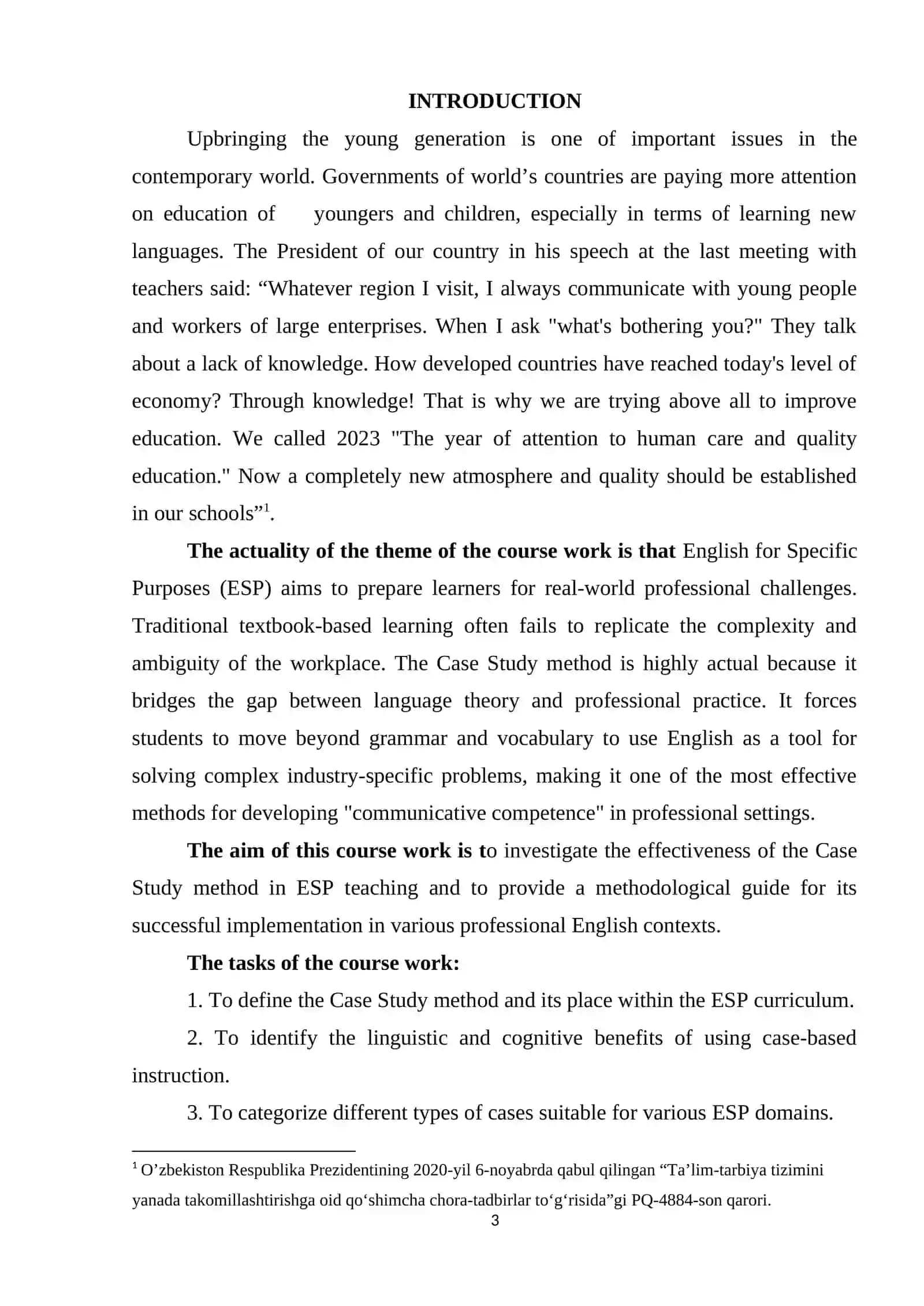 USING CASE STUDIES IN ESP TEACHING 3