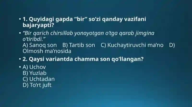 Sonso'z turkumi haqida umumiyma'lumot 3
