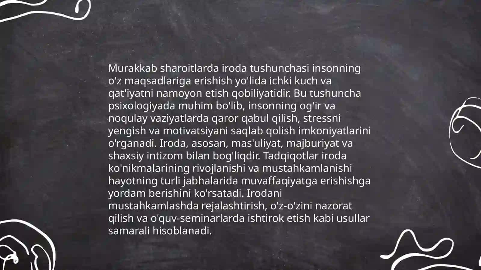 Murakkab sharoitda irodaning namoyon bo'lishi 3