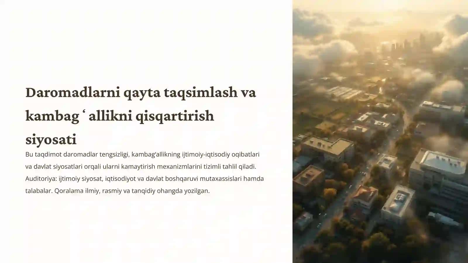 Daromadlarni qayta taqsimlash va kambagʻallikni qisqartirish siyosati 3