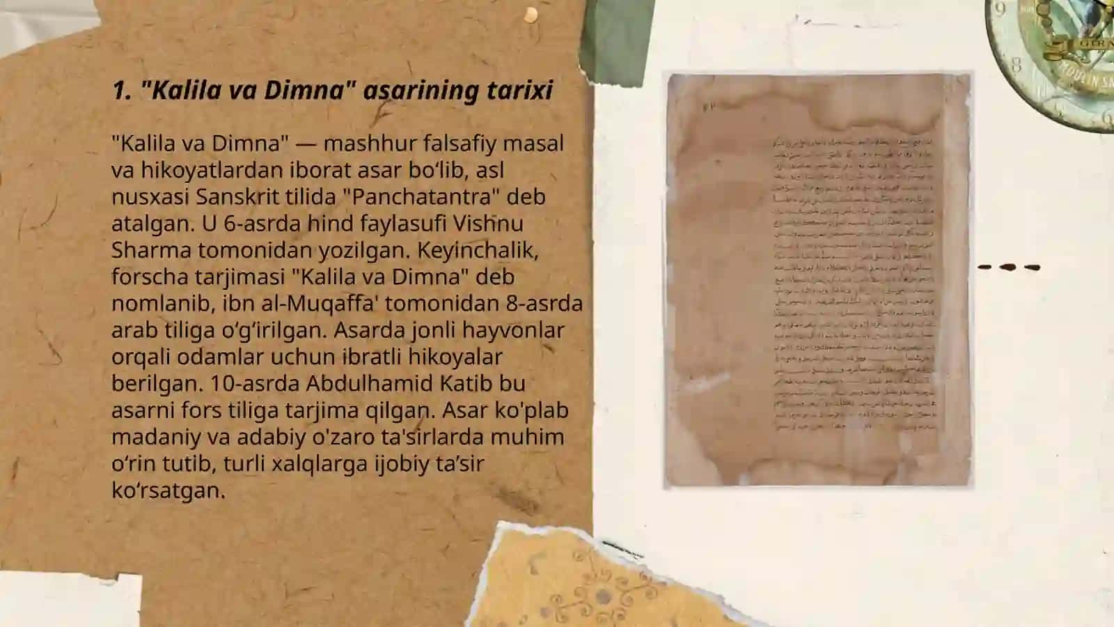 "Kalila va Dimna" asarining tarixi 3