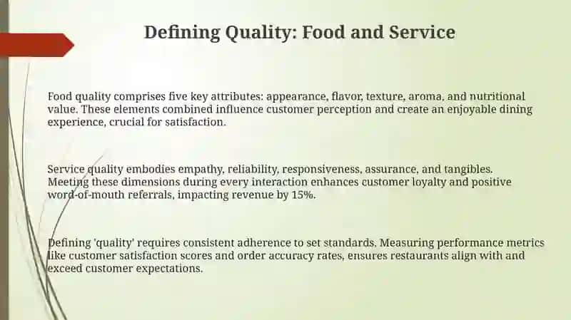 Delivering Exceptional Food and Service Quality 3