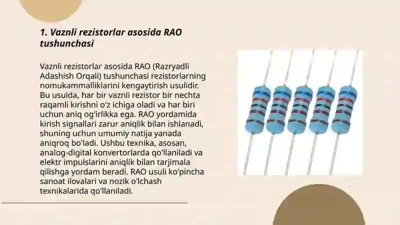 Vaznli rezistorlar asosida RAO tushunchasi 3