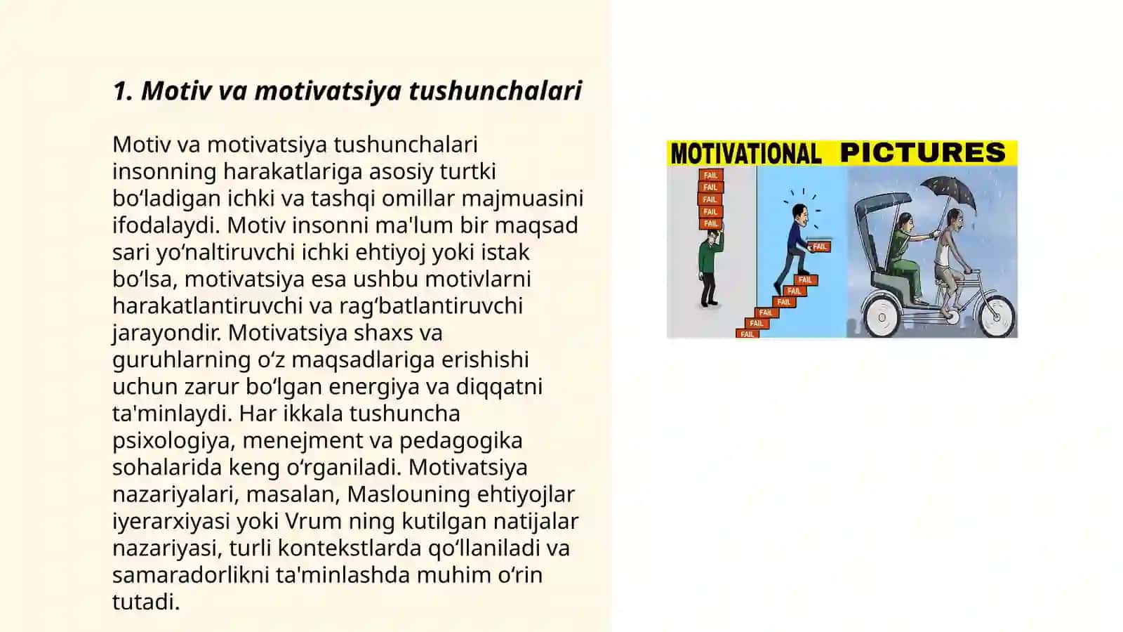 Motiv va motivatsiya 3