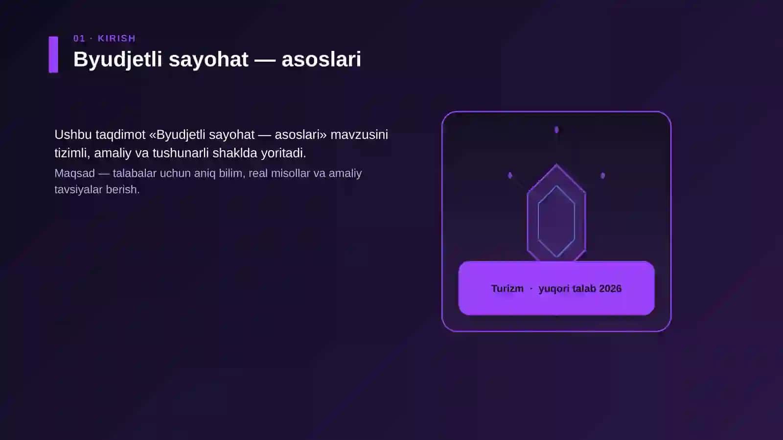 Byudjetli sayohat — asoslari 3