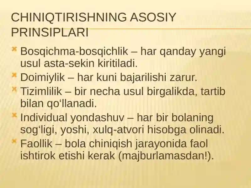 BOLANI CHINIQTIRISH USULLARI 3