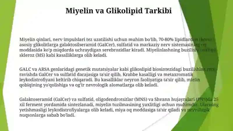 Miyelinlashning Glikolipidlari 3