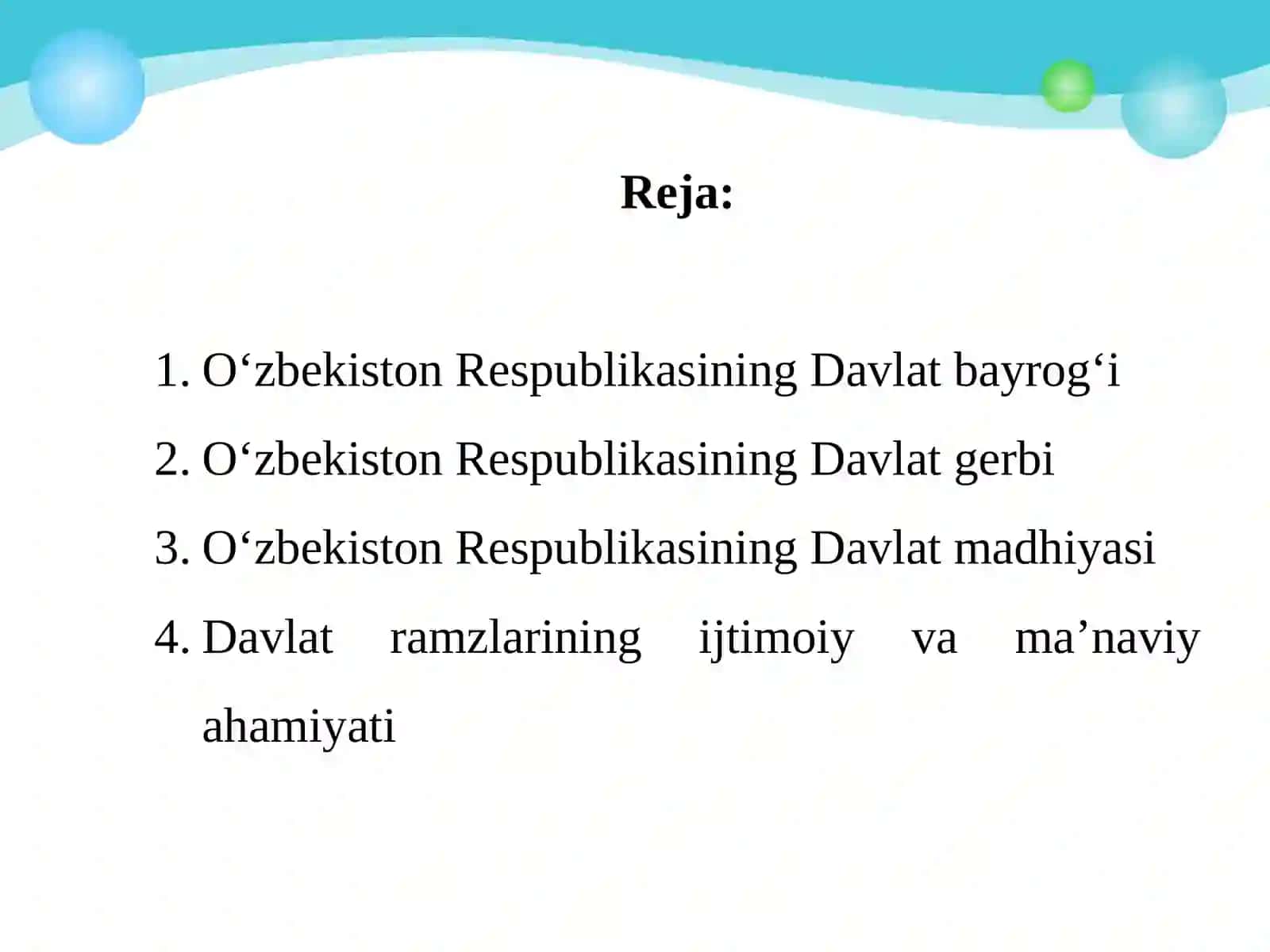 O'zbekiston Respublikasi Davlat ramzlari 3