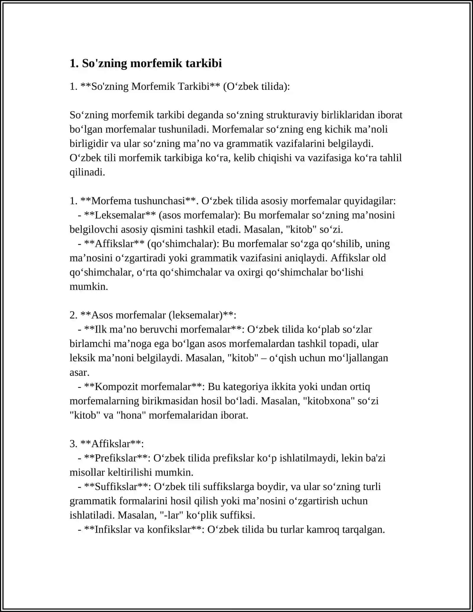 SO'ZINING MORFEMIK TARKIBI 3