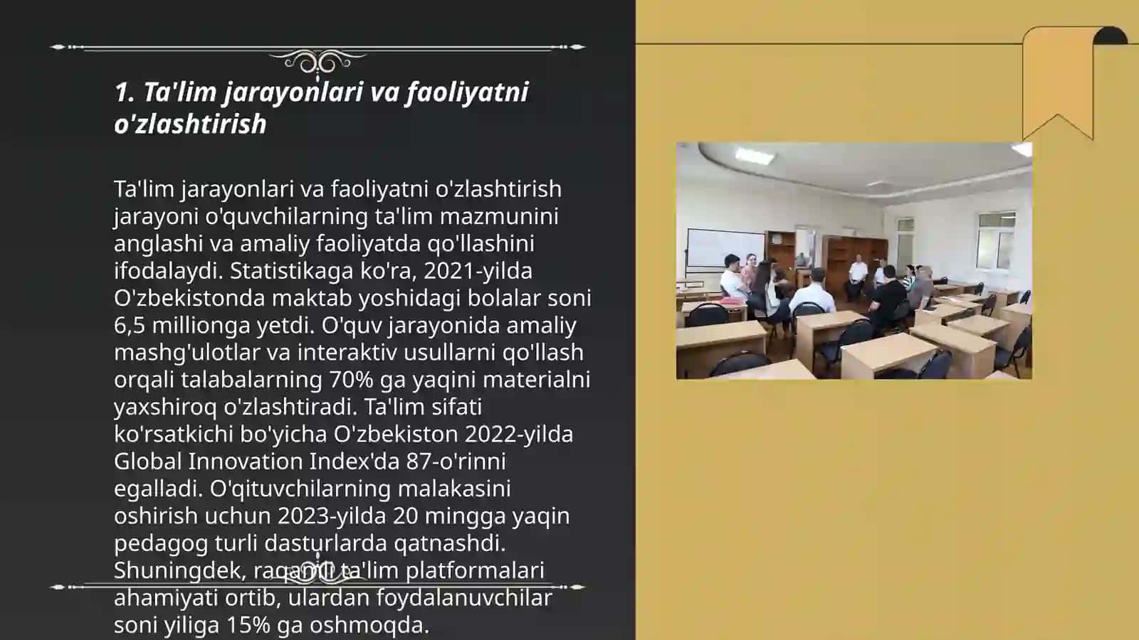 Ta'lim jarayonlari va faoliyatni o'zlashtirish 3