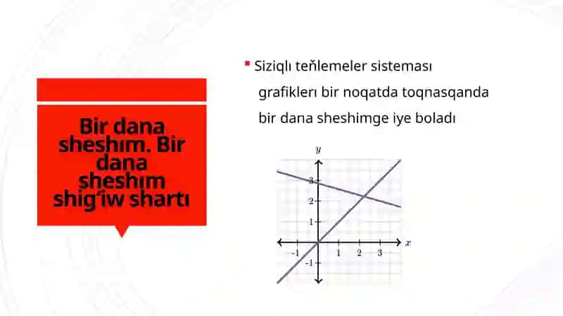 Bir siziqlı algebralıq teňlemeler sisteması 3