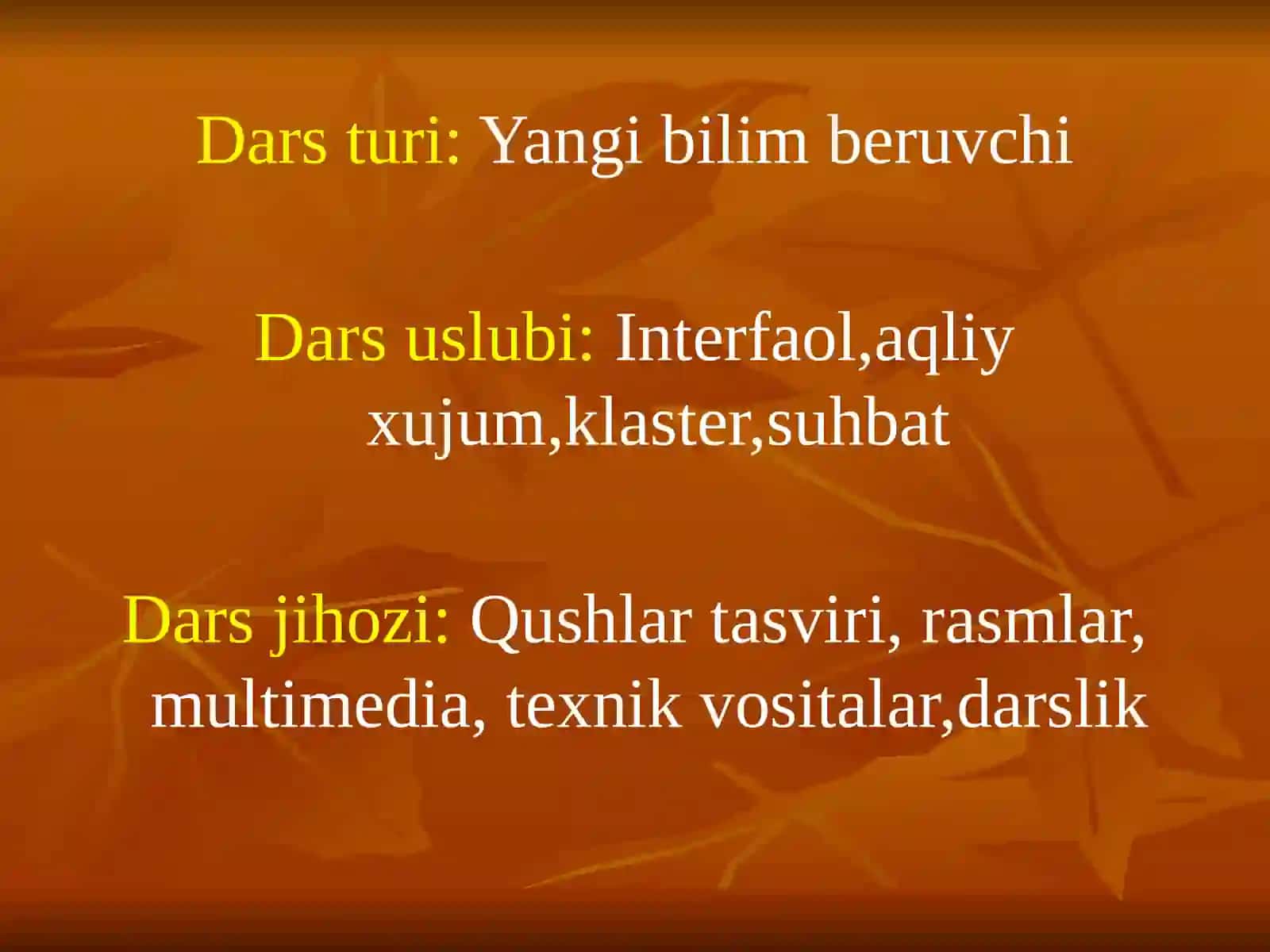Slayd: Qushlar 3