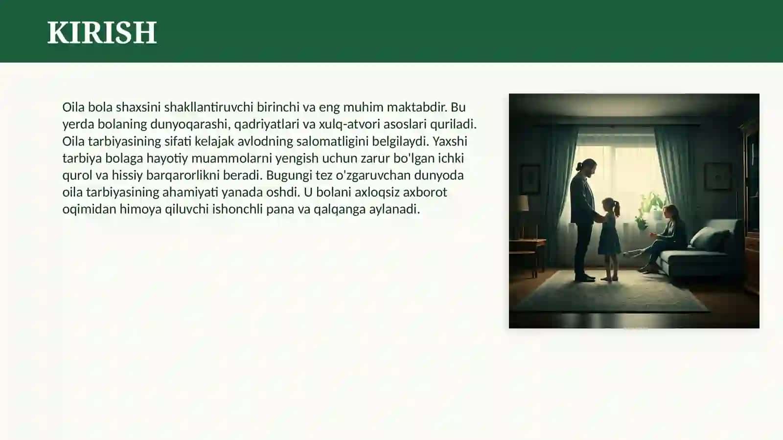 OILA TARBIYASI ASOSLARI 2 3