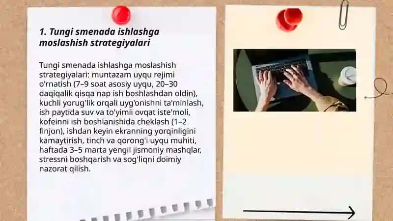 Tungi smenada ishlashga moslashish strategiyalari 3