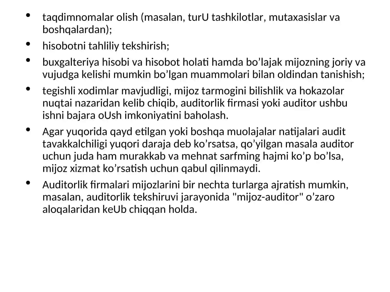 Audit tekshiruvining umumiy maqsadi 3