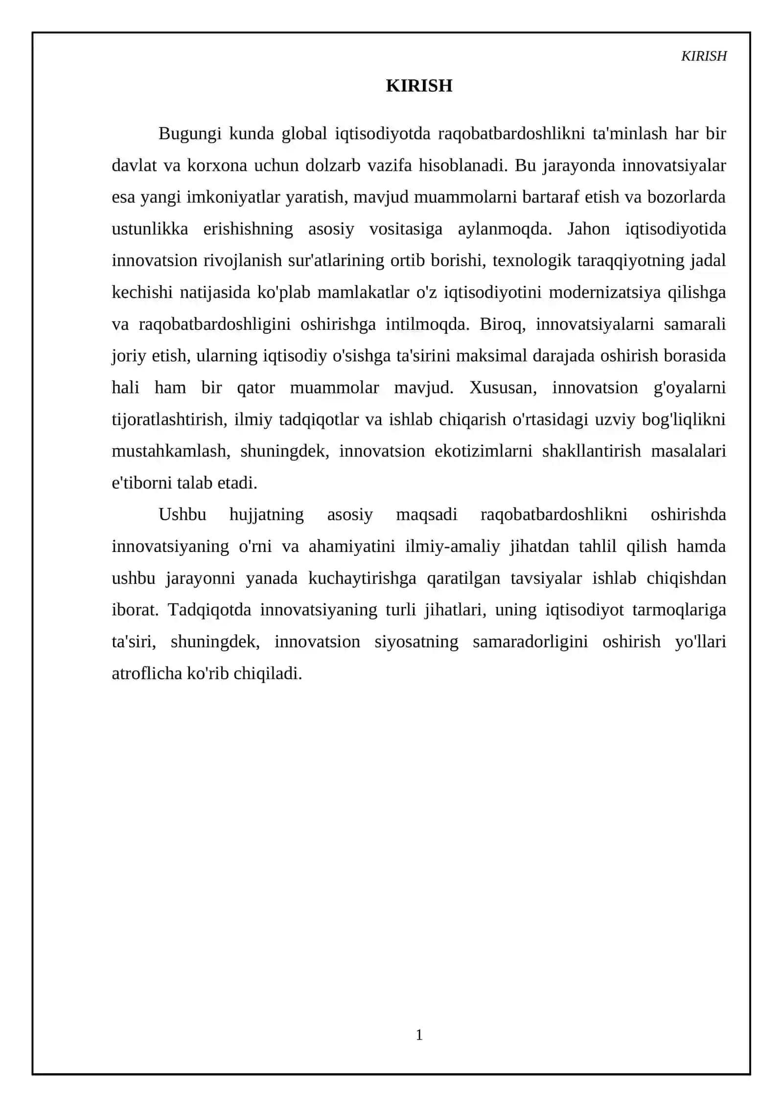 Raqobatbardoshlikni oshirishda innovatsiyaning roli 3