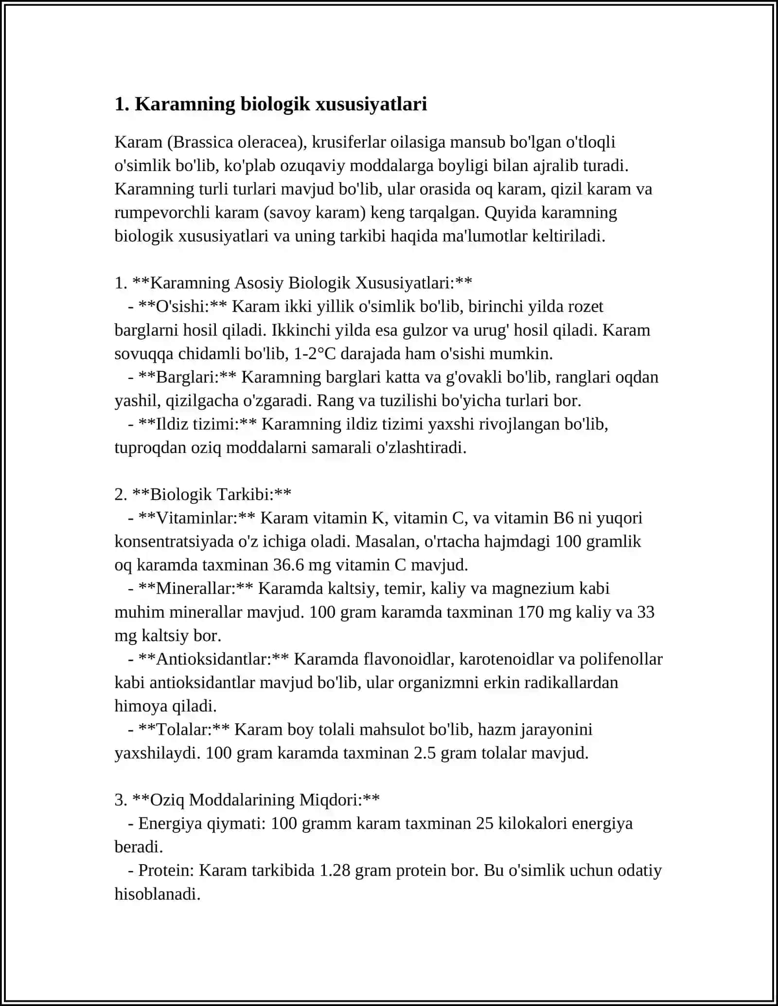 KARAM O'SIMLIGI HAQIDA UMUMIY MA'LUMOT 3