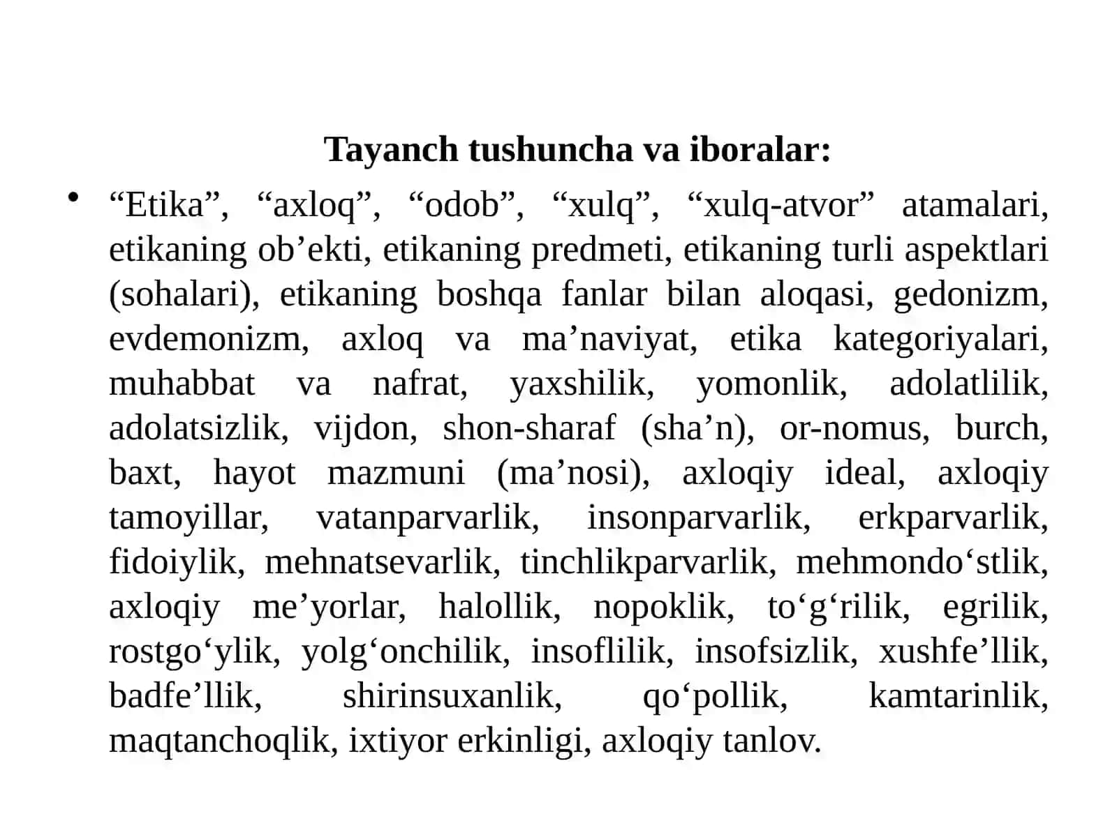 Etika" fanining predmeti va jamiyat hayotidagi ahamiyati 3