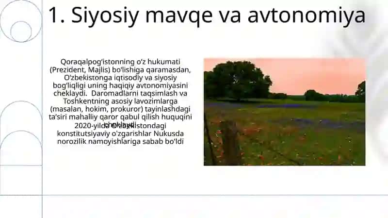 Siyosiy mavqe va avtonomiya 3