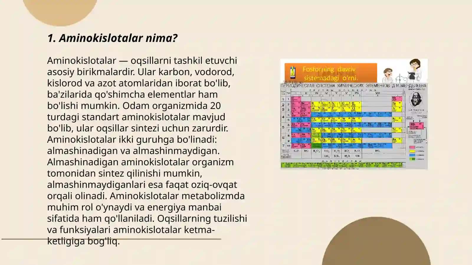 Aminokislotalar nima? 3