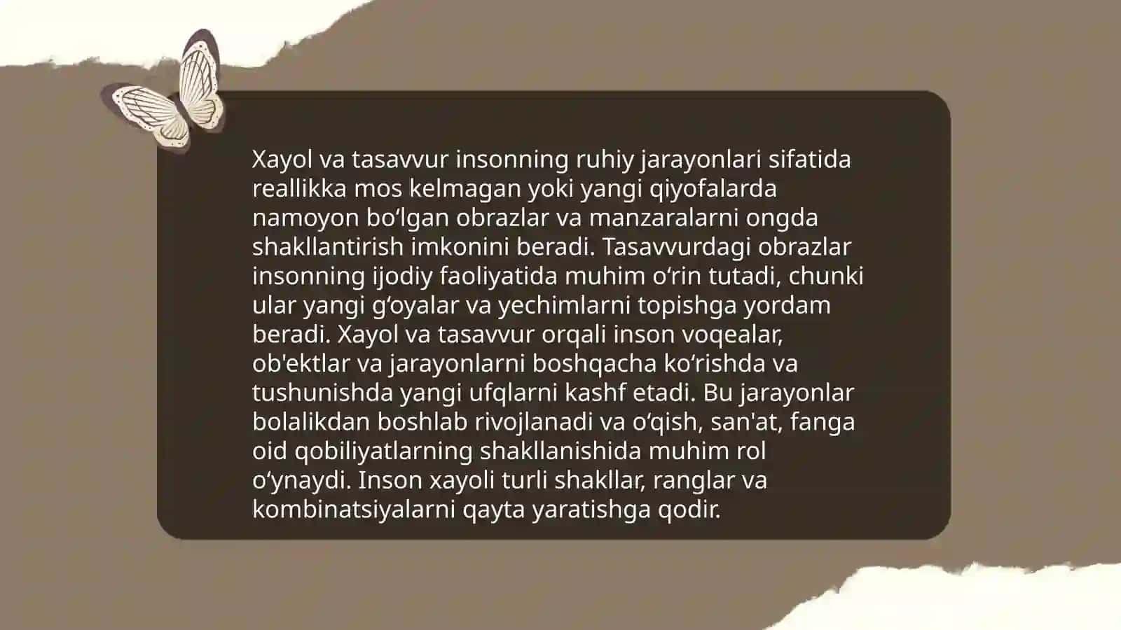 Xayol va Tasavvur 3