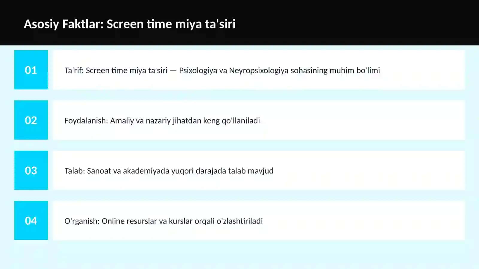 Screen time miya ta'siri 3